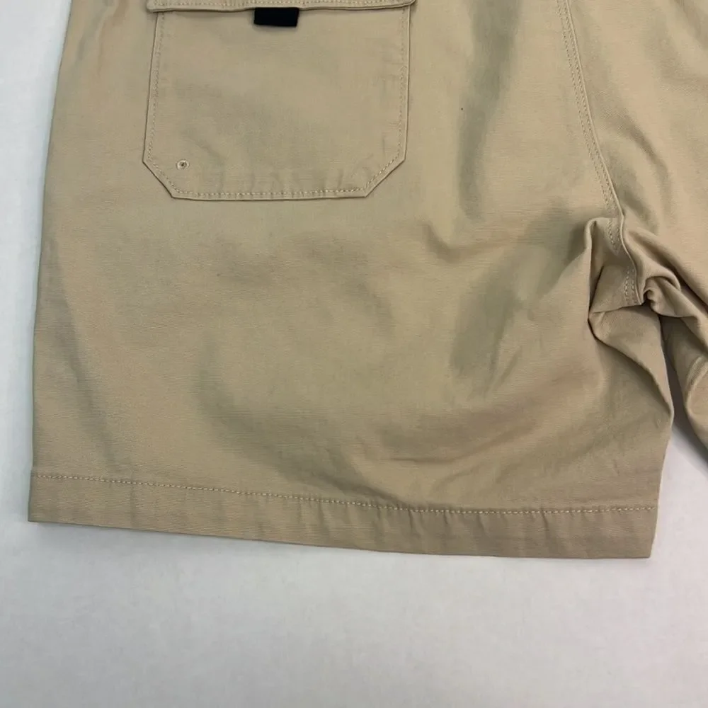 Saint John’s Bay tan elastic waist shorts size 42 NWT